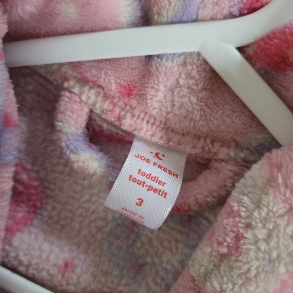 Joe Fresh Pink Donut Pattern Kids Robe - Picture 3 of 3